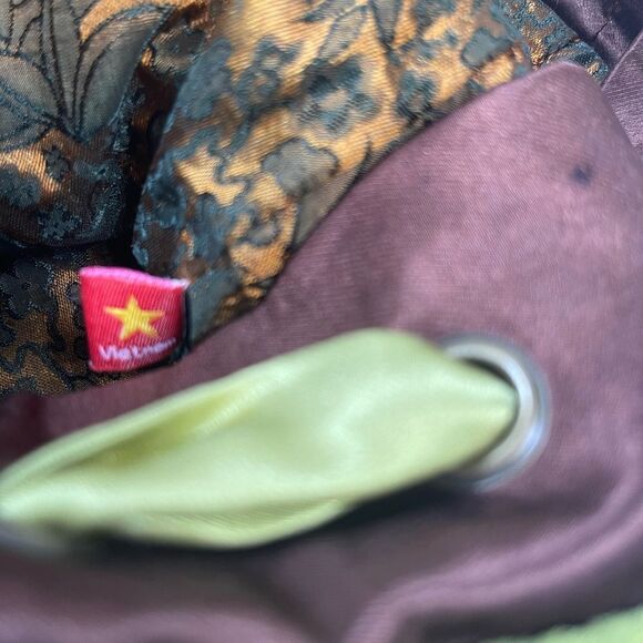 Ipa-Nima fabric green& Brown Floral embroidery medium shoulder bag bohemian look - Picture 16 of 16